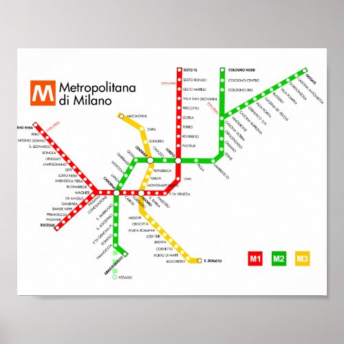 Milan metro poster