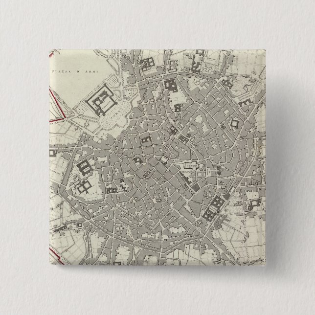 Milan Milano Pinback Button (Front)