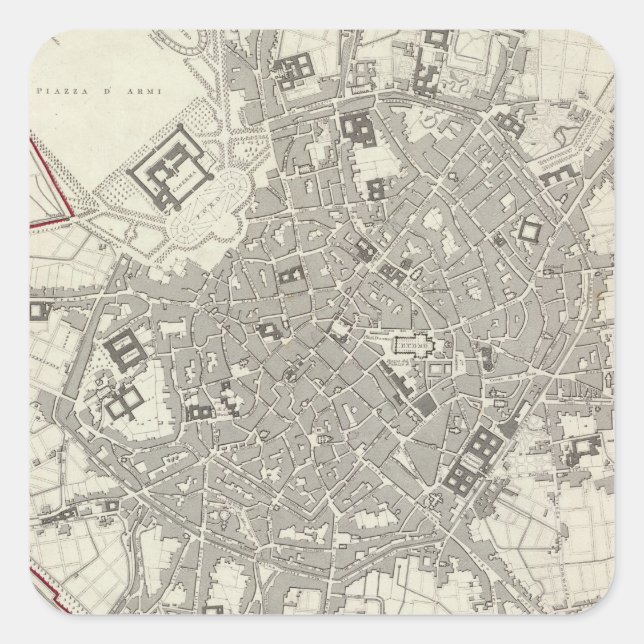 Milan Milano Square Sticker (Front)