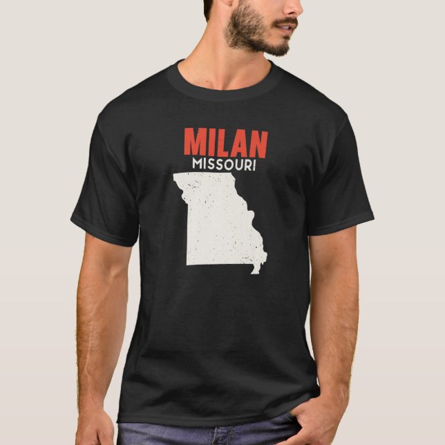 Milan Missouri USA State America Travel Missourian T-Shirt (Front)