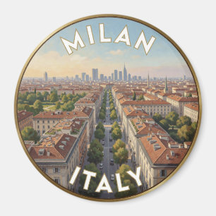 Milan Modern City Italy Travel Scene  Magnet
