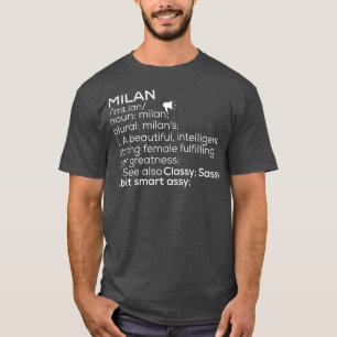 Milan Name Milan Definition Milan Female Name Mila T-Shirt