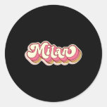 Milan Name Personalized First Name Surname  Classic Round Sticker