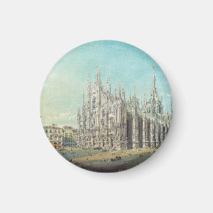 Milan Piazza del Duomo 1850s by Carlo Bossoli Art Magnet