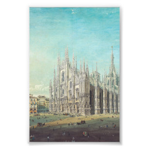 Milan Piazza del Duomo 1850s by Carlo Bossoli Art Photo Print