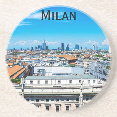 Milan skyline in Italy Coaster