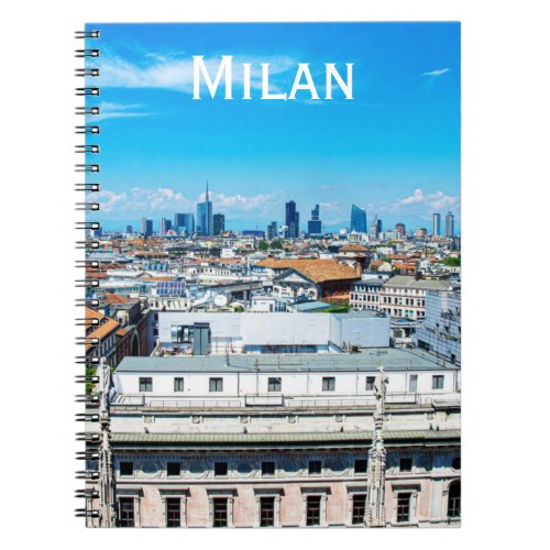 Milan skyline in Italy Notebook