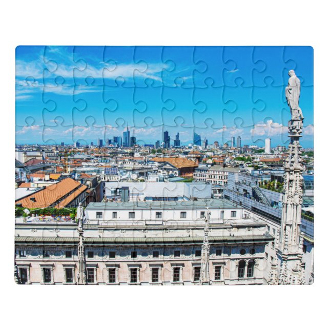 Milan skyline jigsaw puzzle (Puzzle Horizontal)