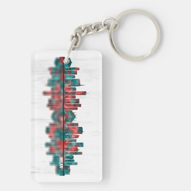Milan Skyline Keychain (Back)