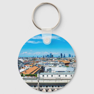 Milan skyline keychain