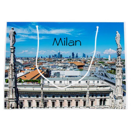 Milan skyline large gift bag