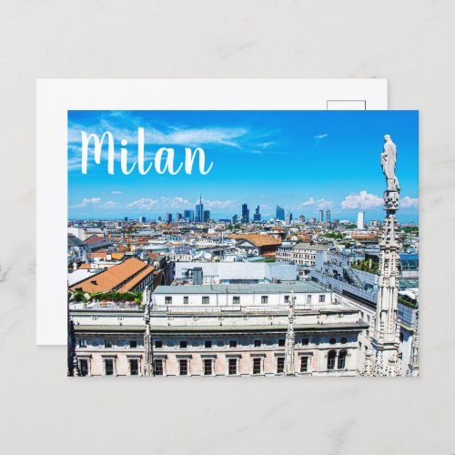 Milan skyline postcard