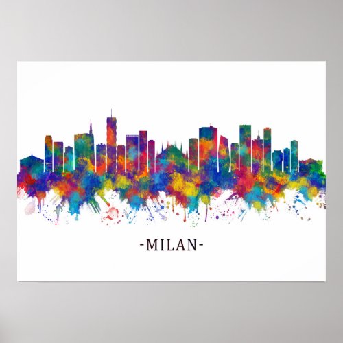 Milan Skyline Poster
