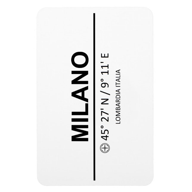 Milano Coordinates Magnet (Vertical)