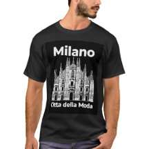Milano Duomo - Citta della Moda - Black T-Shirt