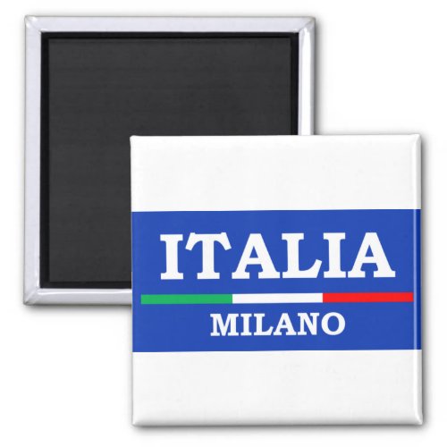Milano Italia Azzurri Italian Flag Magnet