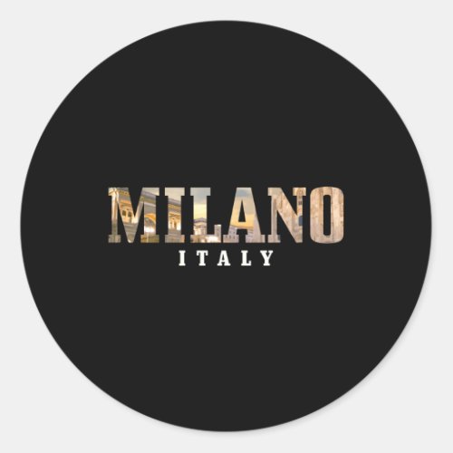 Milano Italia Skyline Italy Italian Classic Round Sticker