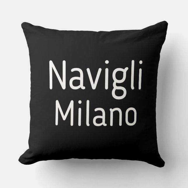 Milano Italien Navigli T-Shirt Throw Pillow (Front)
