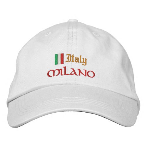 Milano  Italy fashion  Italian Flag Patriots Embroidered Baseball Cap