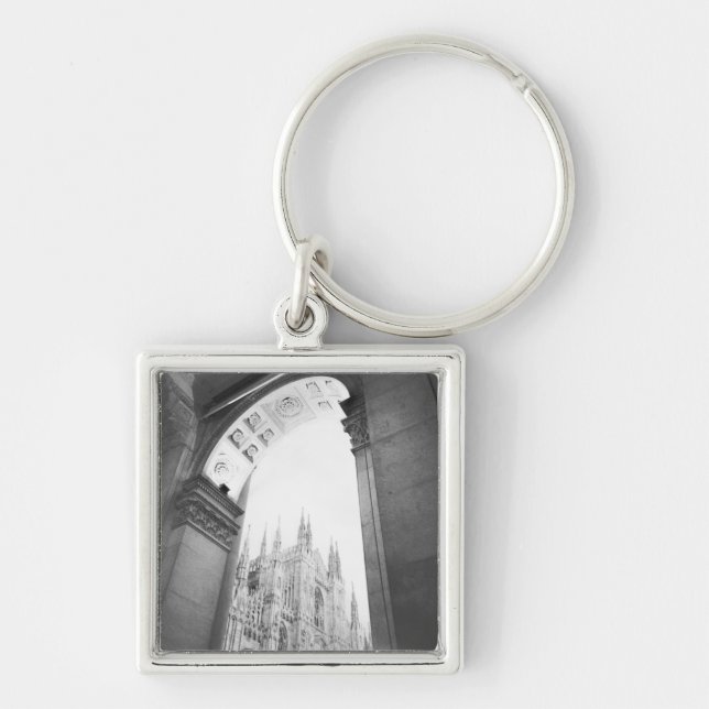 Milano Italy, Galleria View of the Duomo Keychain (Front)