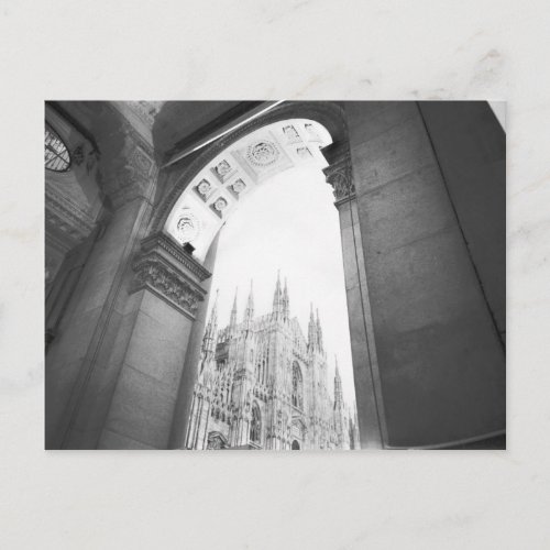 Milano Italy Galleria View of the Duomo Postcard