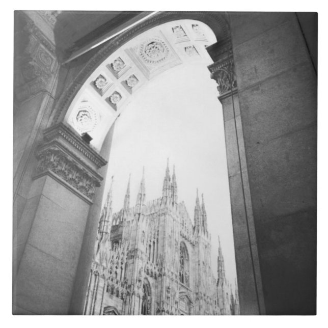 Milano Italy, Galleria View of the Duomo Tile (Front)