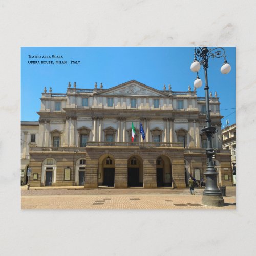 Milano Italy _ La Scala Theater opera house Postcard