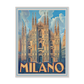Milano, Italy Retro Postcard