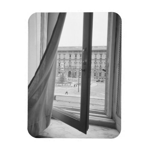 Milano Italy View from La Scala Opera Window Magnet