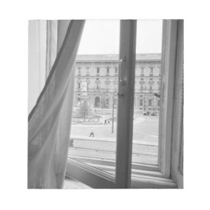 Milano Italy, View from La Scala Opera Window Notepad