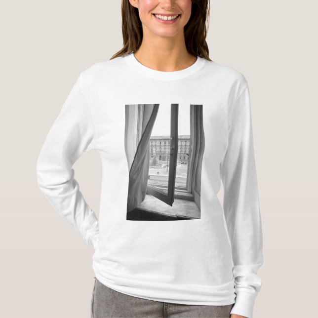 Milano Italy, View from La Scala Opera Window T-Shirt (Front)