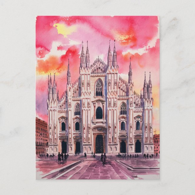 Milano, Milan Cathedral Painting Postcard (Front)