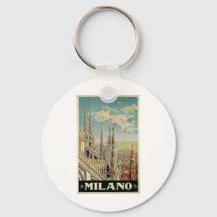 Milano Milan Italy Vintage Travel Keychain