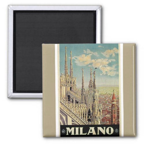 Milano Milan Italy Vintage Travel Magnet