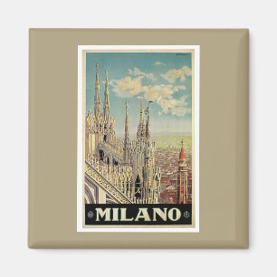 Milano Milan Italy Vintage Travel Magnet