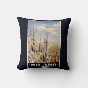 Milano (Milan) Italy vintage travel pillow