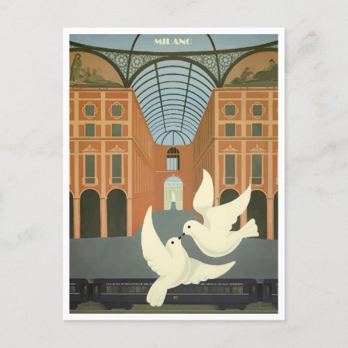 Milano Milan Italy Vintage Travel Postcard