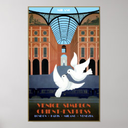 Milano, Orient Express Travel Poster