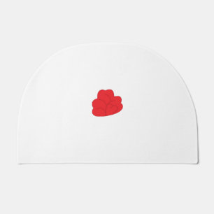 Milano Red, Rose Madder heart Design Doormat