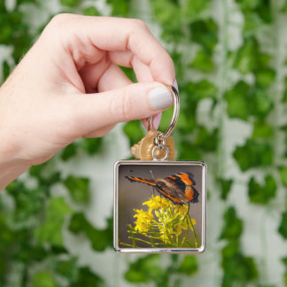 Milbert's Tortoiseshell Butterfly Close Up Keychain