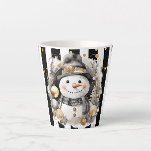 Milchtasse Klein Snowman and Stripes Var08 Latte Mug