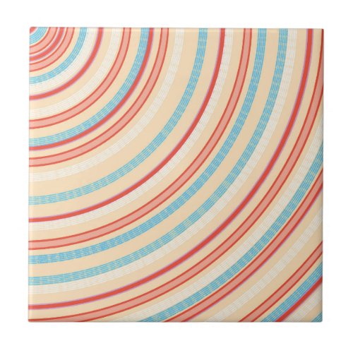 Mild color radial stripes pattern ceramic tile
