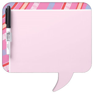 Mild color radial stripes pattern Pink Dry Erase Board