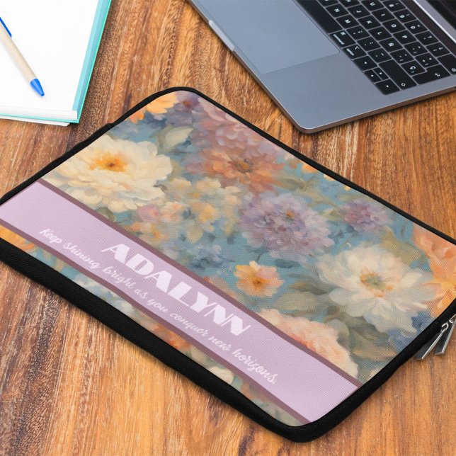 Mild Watercolor Graduation Gifts for Granddaughter Laptop Sleeve (Mild Watercolor Graduation Gifts for Granddaughter)
