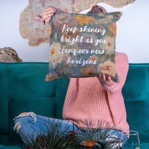 Mild Watercolor Graduation Gifts for Granddaughter Throw Pillow