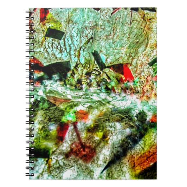 Mild white abstract Spiral Photo Notebook,Chipper Notebook (Front)
