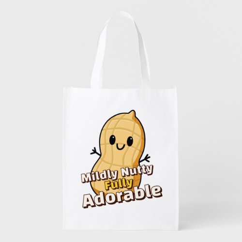 Mildly Nutty Fully Adorable Peanut Grocery Bag