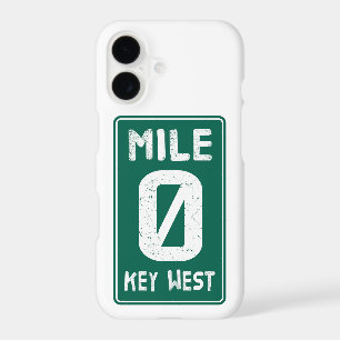 Mile 0 Key West Florida Vintage Road Sign  iPhone 17 Case