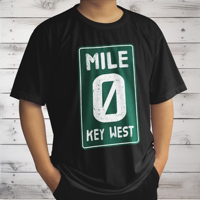 Mile 0 Key West Florida Vintage Road Sign  T-Shirt (Creator Uploaded)