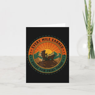 Mile earned paw print proof hiking trail dog gift card